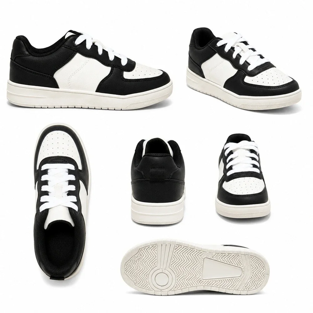 Little Boy Benni Court‎ Sneakers by art class Black White Size 3 New With Tags